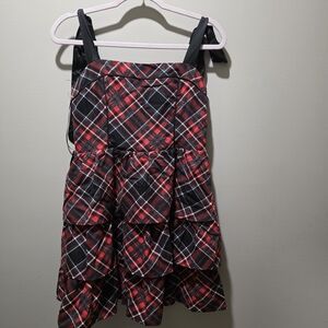 Plaid Red and Black Women's Skirt